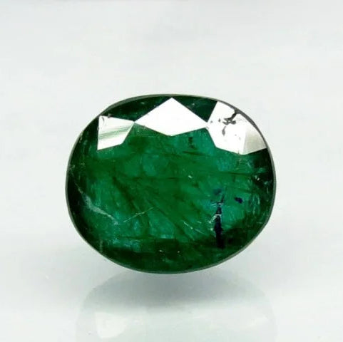 Natural Emerald | Govt. Lab Certified | Oval Mixed Cut | Green Report No.9498D38442 image 0