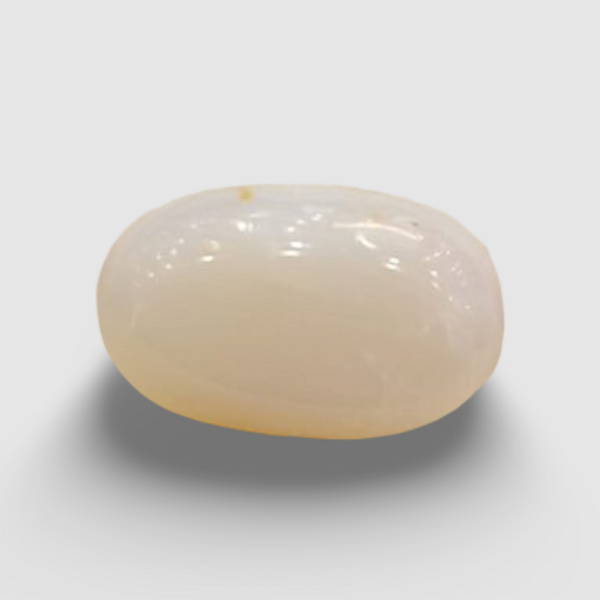 Natural White Opal 4.33 ratti oval cabochon loose gemstone, IGC certified IGCDKBAJ42945