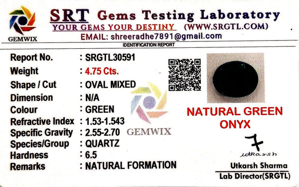 Natural Green Onex | Oval Mixed | SRT Certified No : SRGTL30591 image 2