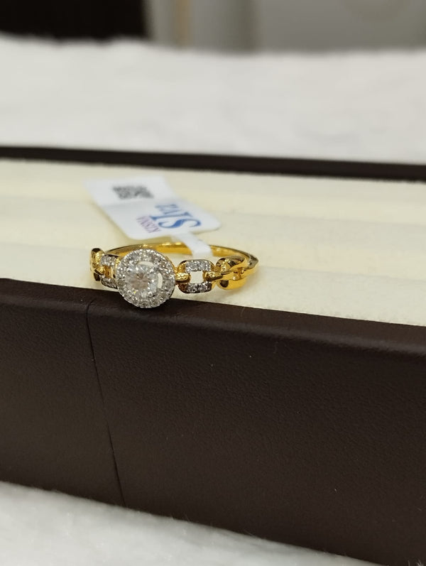 Kisna 14K Gold Natural Diamond Ring – 0.27 Ct of Refined Sparkle image 1