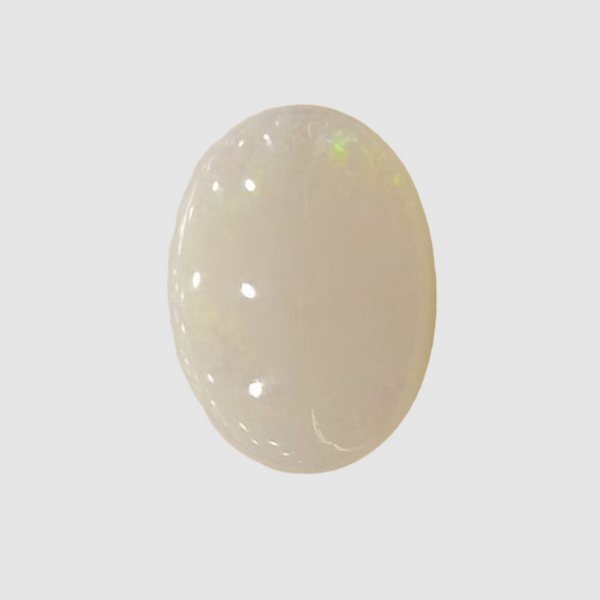 Natural White Opal 4.33 Ratti| Oval Cabochone | Certified No. IGCDKBAJ42954 image 1