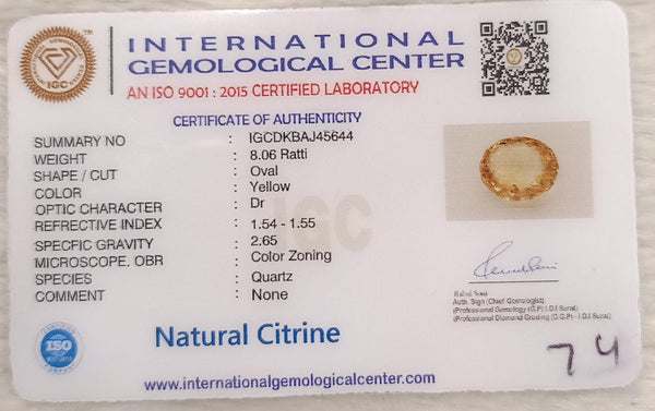 Natural Citrine: The Stone of Abundance and Optimism Summary No IGCDKBAJ45644 image 2