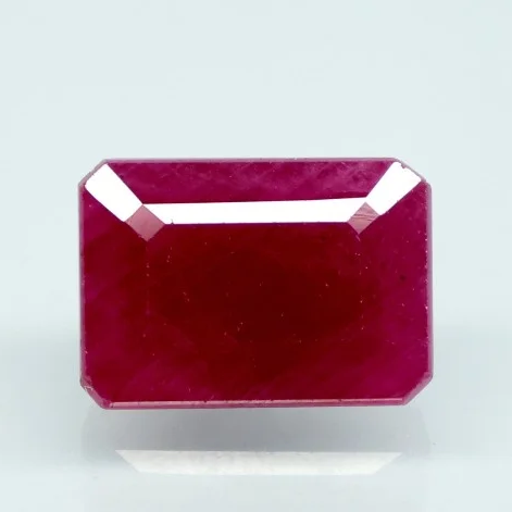 Natural unheated purplish red Ruby (Manik) octagon mixed cut loose gemstone, report no. 9581D38660