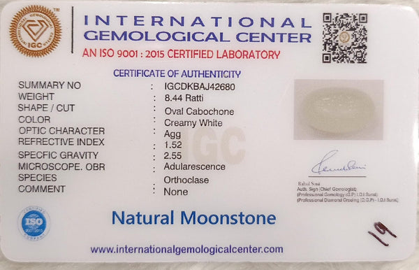 Natural Moonstone: A Gem of Serenity and Enlightenment Summary No IGCDKBAJ42680 image 2
