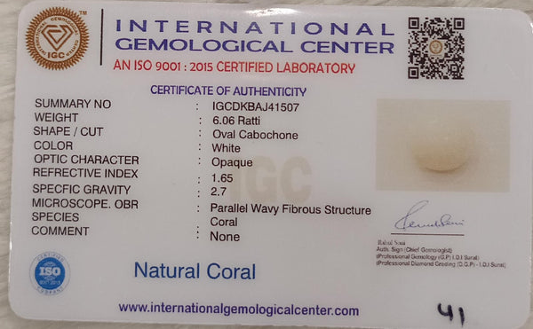 Natural White Coral: The Symbol of Peace and Strength Summary No IGCDKBAJ41507 image 2