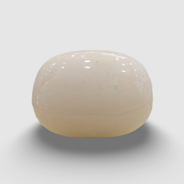 Natural White Opal 19.39 Ratti| Oval Cabochone| Certified No. IGCDKBAJ42896 image 0