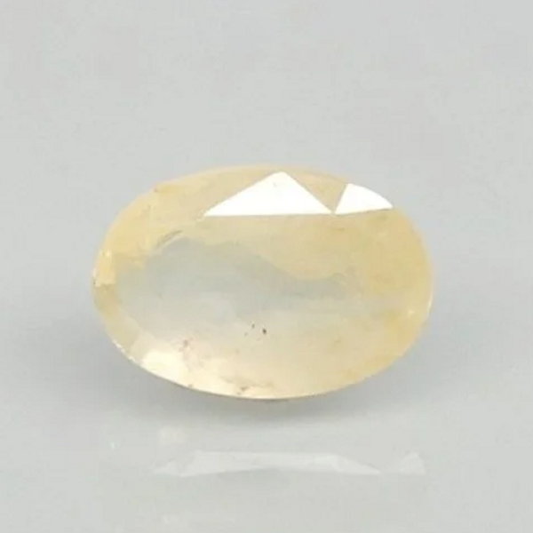 Natural Yellow Sapphire (Pukhraj) oval mixed cut loose gemstone, report no. 8980D36551