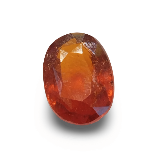 Natural Hessonite (Gomed) oval mixed cut loose gemstone, IGC certified IGCDKBAJ42752