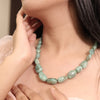 Natural emerald single line bead necklace (EN04) – Tushar Gems