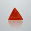Natural Italian Red Coral (Moonga) triangular cabochon, untreated, certified IGCDKBAJ42434