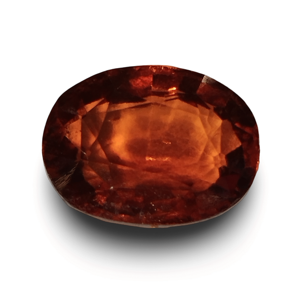 Natural Hessonite (Gomed) oval mixed cut loose gemstone, IGC certified IGCDKBAJ42799