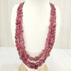Natural ruby three line tumble necklace – Tushar Gems