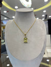 Elegant Yellow Topaz & Diamond Pendant in 14K Gold image 1