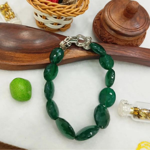 Green Premium Onyx Advance Growth Healing & Abundance Bracelet For Men & Women image 2