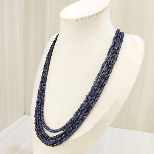 Natural Four Line Blue Sapphire Necklace: Elegance Meets Timeless Beauty image 2