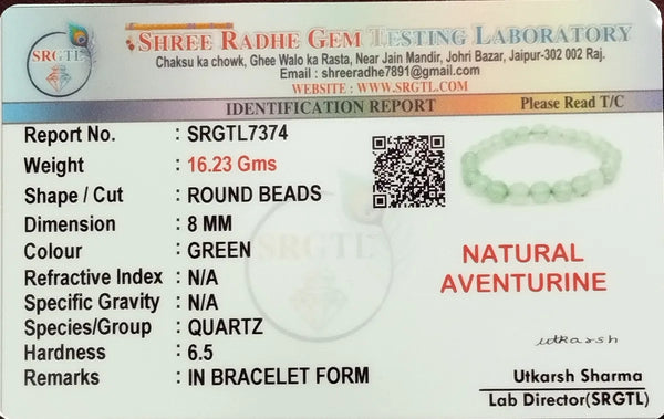 GreenPremium Aventurine Usher in Luck & proceperity Bracelet for Men & women image 3