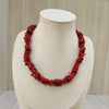 Natural coral single line mix shape bead necklace (09) – Tushar Gems
