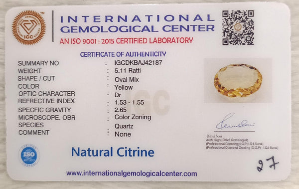 Natural Citrine: The Stone of Abundance and Optimism Summary No IGCDKBAJ42187 image 2