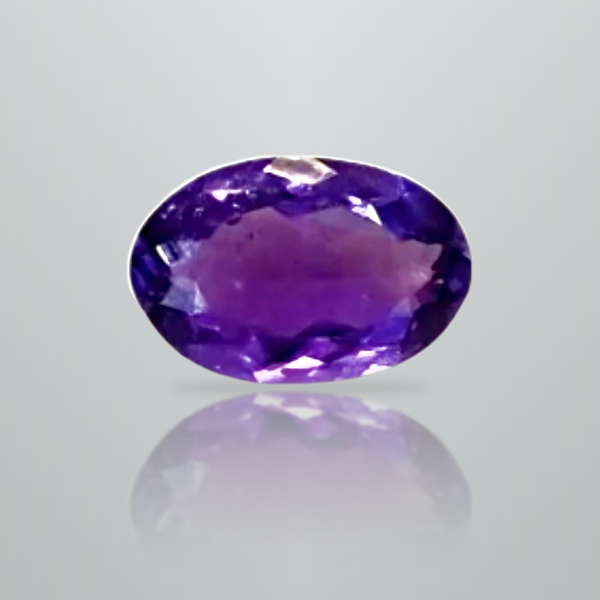 Natural Amethyst (Jamunia) 6.27 ratti oval mixed cut loose gemstone, certified – Tushar Gems
