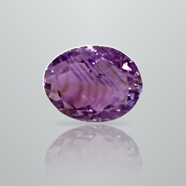 Natural Amethyst (Jamunia) oval mixed cut loose gemstone, IGC certified IGCDKBAJ42160