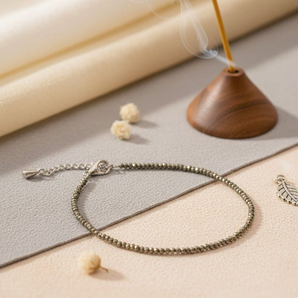 Raw Pyrite Anklet