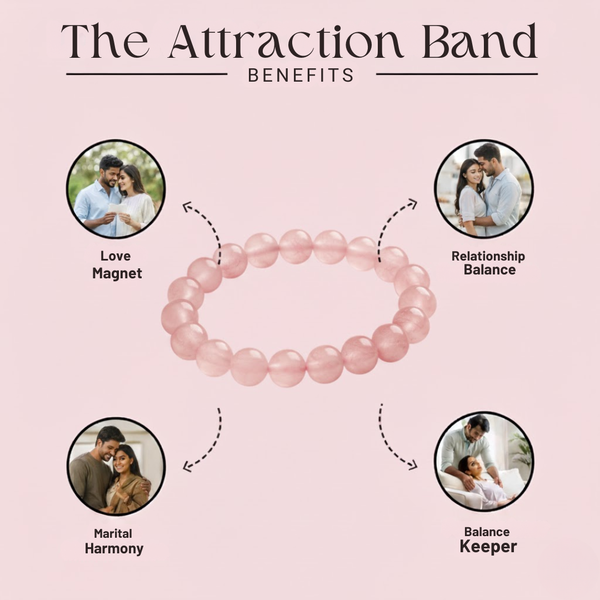 Pink Premium Rose Quartz Open The Heart Chakra Bracelet For Men & Women