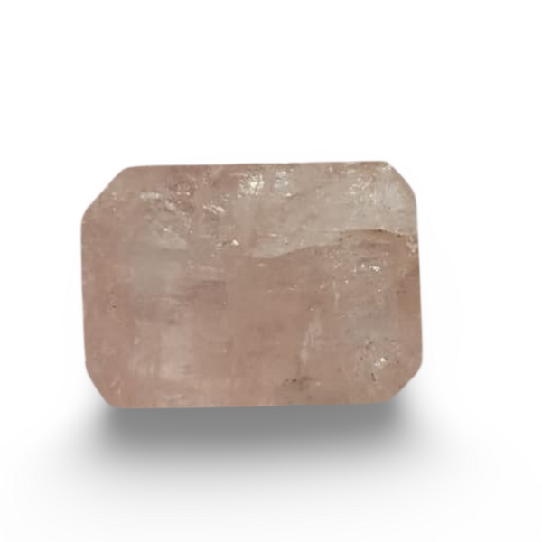 Natural Pink Morganite rectangle mixed cut loose gemstone, lab certified SRGTL15274