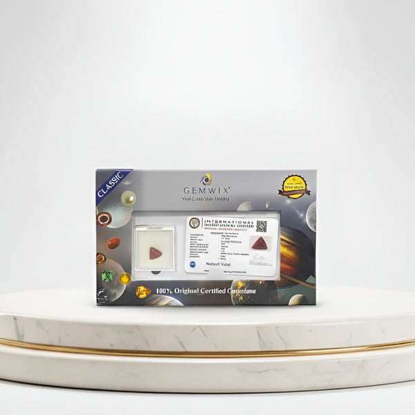 NaturalRed Coral Triangular– Gemwix By Tushar Gems