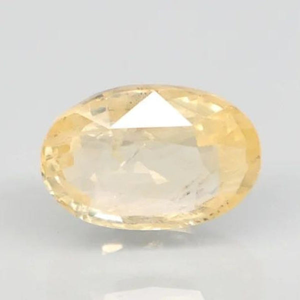Natural Yellow Sapphire (Pukhraj) oval mixed cut loose gemstone, report no. 11737D47187
