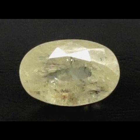 Natural Yellow Sapphire (Pukhraj) oval mixed cut loose gemstone, report no. 11738D47201