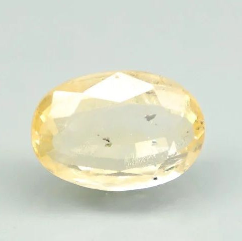 Natural Yellow Sapphire (Pukhraj) oval mixed cut loose gemstone, report no. 11775D47377
