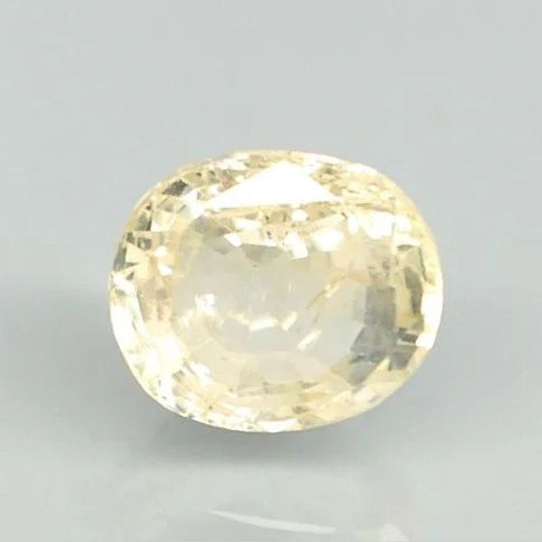 Natural Yellow Sapphire (Pukhraj) oval mixed cut loose gemstone, report no. 11858D47593