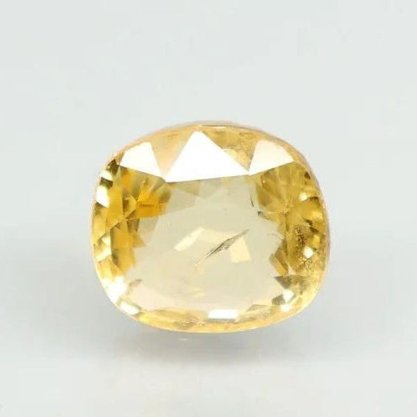 Natural Yellow Sapphire (Pukhraj) oval mixed cut loose gemstone, report no. 11858D47590