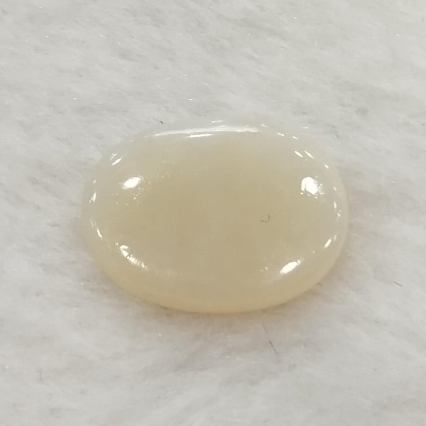 Natural White Opal 5.00 ratti cushion cabochon loose gemstone, IGC certified IGCDKBAJ43007