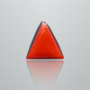 Natural Italian Red Coral (Moonga) triangular cabochon, report no. 12939D53316