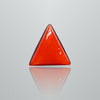 Natural Italian Red Coral (Moonga) triangular cabochon, report no. 12939D53320