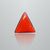 Natural Italian Red Coral (Moonga) triangular cabochon, report no. 12939D53320