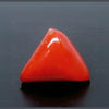 Natural Italian Red Coral (Moonga) triangular cabochon, report no. 12939D53318