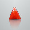 Natural Italian Red Coral (Moonga) triangular cabochon, report no. 12939D53315