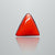 Natural Italian Red Coral (Moonga) triangular cabochon, report no. 12939D53319