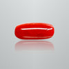 Natural Italian Red Coral (Moonga) oval cabochon, report no. 12992D53465