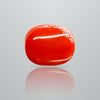 Natural Italian Red Coral (Moonga) oval cabochon, report no. 12992D53466