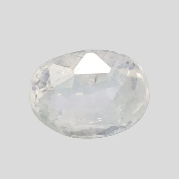 Natural White Sapphire (Safed Pukhraj) loose gemstone, Govt. lab report no. 13759D56706