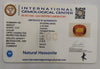Natural Hessonite (Gomed) |8H00 | Cushion | Brownish Orange Certificate No.: IGCDKBAJ48335