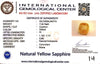 Natural Yellow Sapphire | Cushion| IGC Certified No.: IGCDKBAJ45774