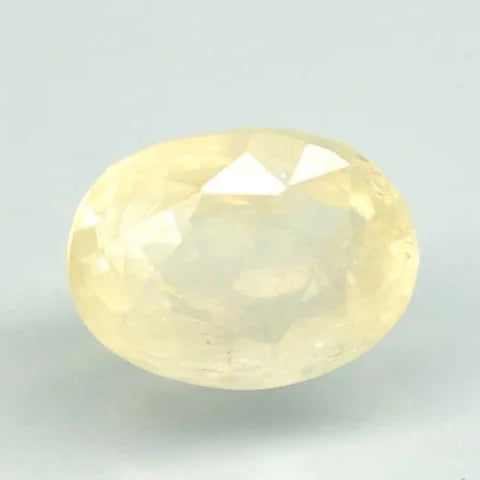 Natural Yellow Sapphire (Pukhraj) oval mixed cut loose gemstone, report no. 11775D47374