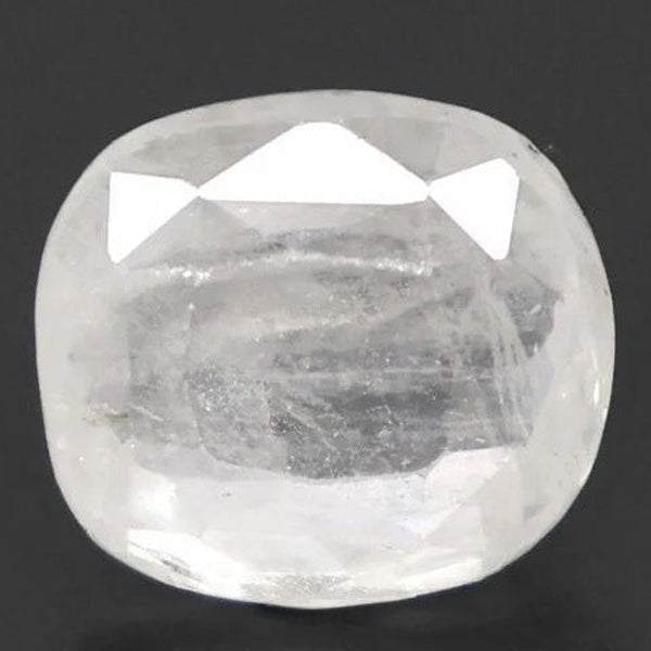 Natural White Sapphire (Safed Pukhraj) loose gemstone, Govt. lab report no. 12991D53450
