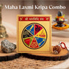 Maha Laxmi Kripa Combo - Shree Charan Vidhi Yantra, Raw Pyrite, Rudraksha Pendant - Tushar Gems