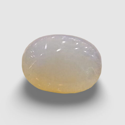 Natural White Opal 3.22 ratti oval cabochon loose gemstone, IGC certified IGCDKBAJ42885
