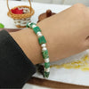 Green emerald and white pearl bead bracelet – Tushar Gems
